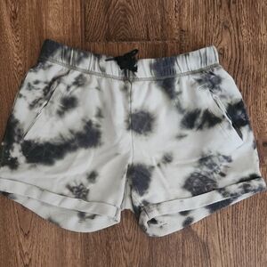 PINK Victoria's Secret Black and Gray Tie-Dye Shorts